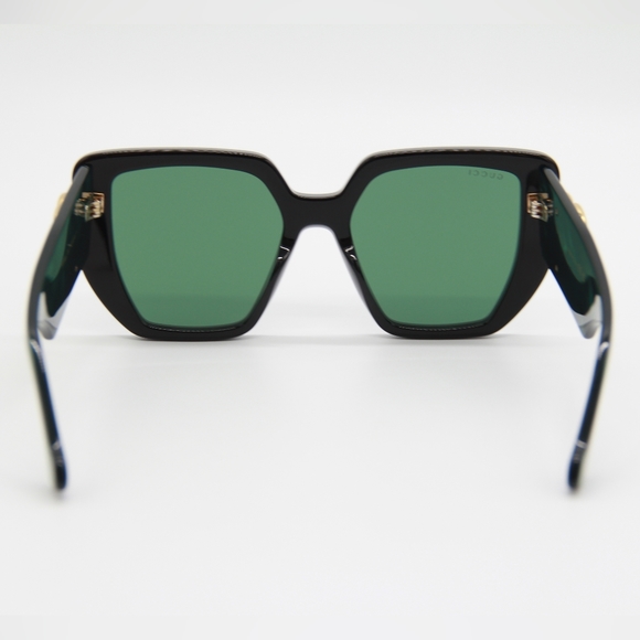 NEW GUCCI SUNGLASSES  GG0956S 001 WOMEN BLACK GREEN GUCCI EYEWEAR - Picture 9 of 13